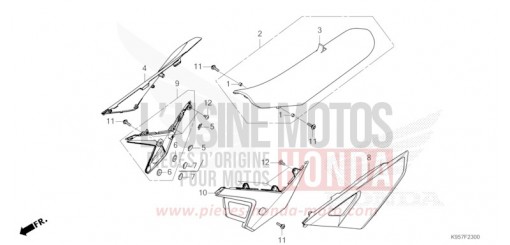 SELLA/COPERTURA LATERALE CRF250RS di 2025